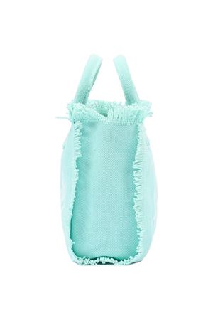 Borsa a mano Vanity in canvas di cotone verde SAINT BARTH KIDS | VAMI00100711L